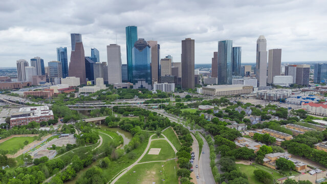 Houston downtown aerial view, Texas, USA - HIgh resolution picture 
