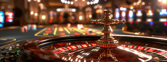 Fototapeta na wymiar casino roulette background and banner