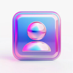 Purple and Blue Avatar 3d Icon