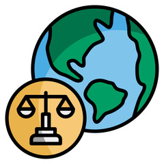 International Law  Icon Element For Design