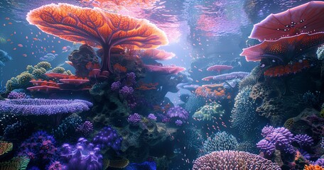 Coral polyp colony, building reefs, underwater ecosystem architect. 
