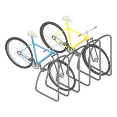 Bicycle parking isometric PNG illustration - 773480681