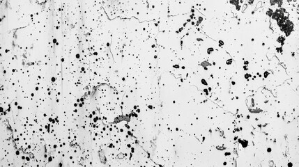 Obraz premium Black and white photo of paint splattered on a wall, suitable for background or texture use