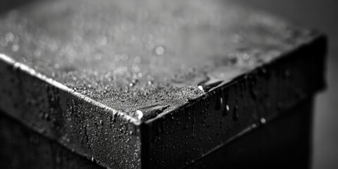 A black and white photo of a wet surface. Suitable for various design projects