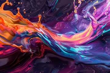 Abstract Cosmic Flow with Luminous Swirls
