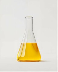 chemical laboratory flask isolated on white background