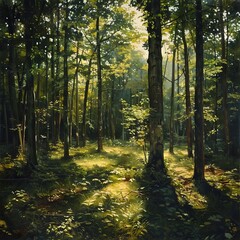 forest view with path