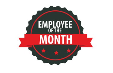 Modern stamp Employee ot the Month. Vector desigm.Employee appreciation day.