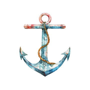 anchor vector illustration in watercolour style