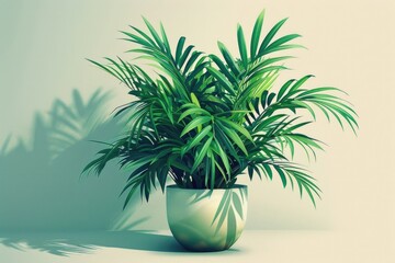 A potted plant placed on a table, suitable for home decor