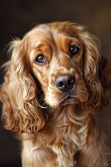 Close up of a dog looking directly at the camera, suitable for various projects