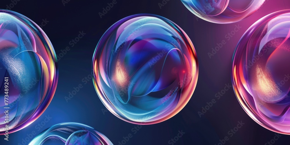 Aufkleber a bunch of bubbles floating in the air, perfect for a fun and whimsical design element