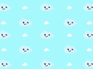 seamless pattern with clouds