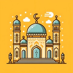 Obraz premium illustration of a mosque