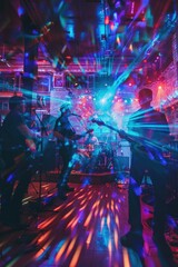Fototapeta premium A group of people playing musical instruments. Suitable for music-related designs