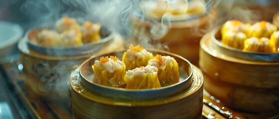 Embark on a culinary journey through China, savoring delectable dim sum and authentic regional delicacies - obrazy, fototapety, plakaty