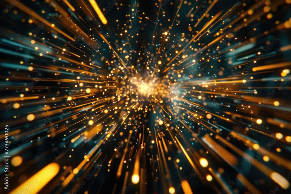 Poster a close up of a star burst on a black background. suitable for graphic design projects