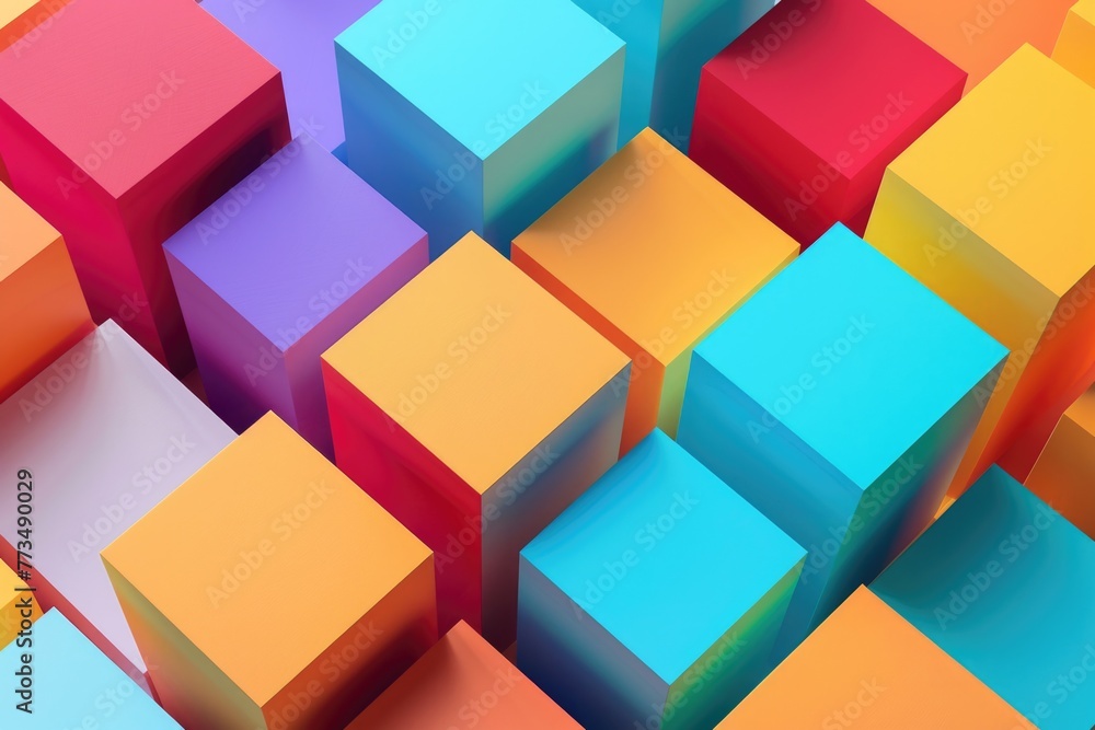 Aufkleber a bunch of cubes in different colors. great for design projects