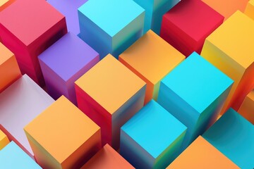 A bunch of cubes in different colors. Great for design projects