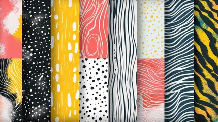 Various fabric patterns suitable for backgrounds or design projects
