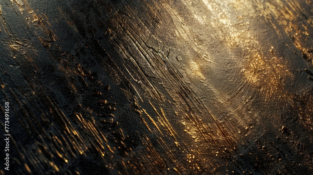 Poster close up of a metal surface with light shining on it. great for industrial or technology concepts