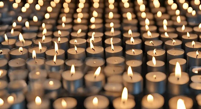 Animation of a row of candles