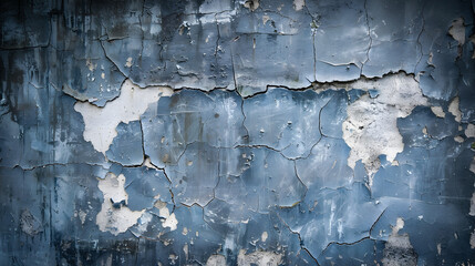 Peeling Paint Texture Wall with Rust and Cracked Plastic - obrazy, fototapety, plakaty