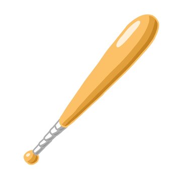 recommend clip art: simple illustration of a baseball bat on a white background