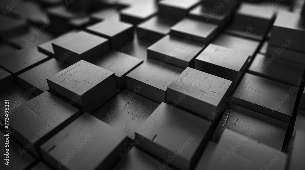 Poster a black and white image of multiple boxes. perfect for business or logistics concepts