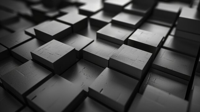 A black and white image of multiple boxes. Perfect for business or logistics concepts