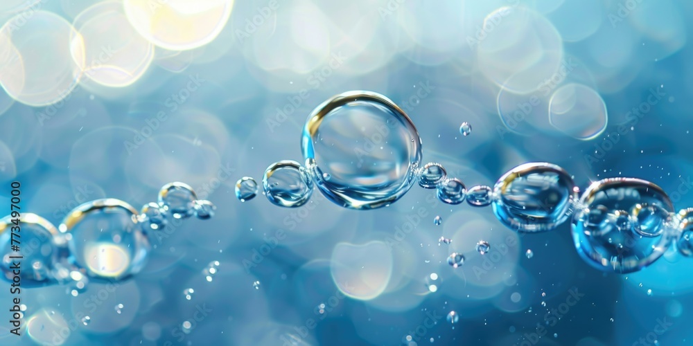Poster Colorful bubbles floating in the air, perfect for adding a touch of whimsy to any project