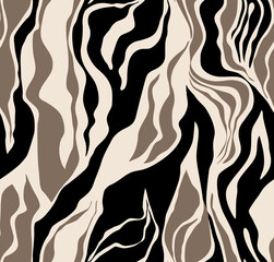 Abstract, brush , zebra, texture print. Seamless patterns. - obrazy, fototapety, plakaty
