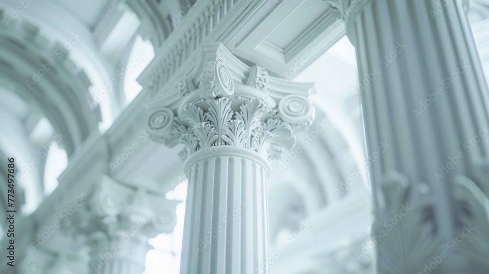 Aufkleber detailed view of a pillar in a building, suitable for architectural projects
