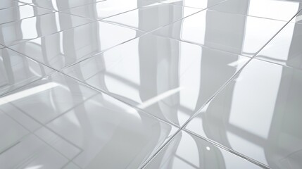 Detailed view of white tiled floor, suitable for interior design concepts