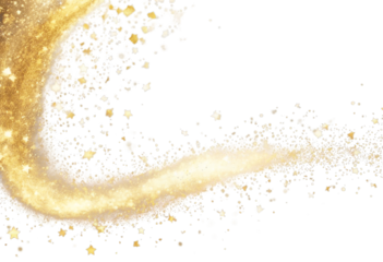 background. trail isolated Golden PNG. Magic particles sparkling wave confetti stars concept. transparent illustration. glitter dust abstract magical glittering particle spark sparkle disco f