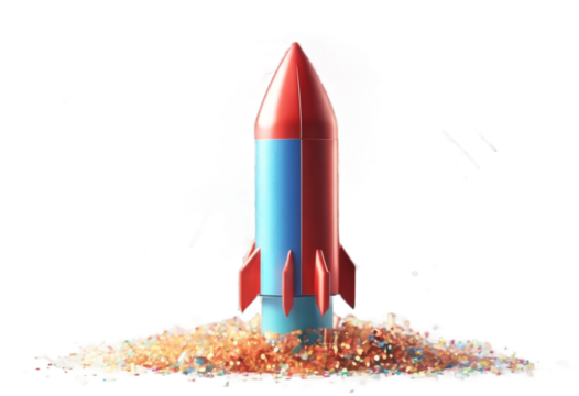 new party space year. illustration. 3D confetti text rendering Horizontal empty Rocket firecracker fireworks birthday banner Similar Keywords 2023 christmas cracker retro three-dimensional