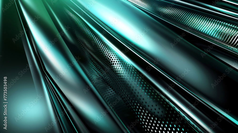 Poster abstract technology background with glowing dots and lines