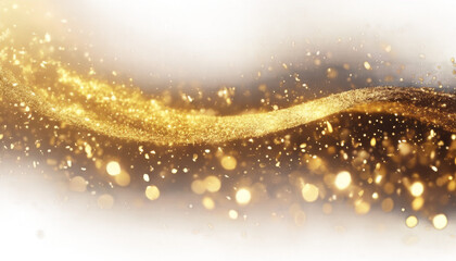 glitter trail confetti shine sparks Gold Golden glowing comet tail glittering particles sparkling...