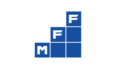MFF initial letter financial logo design vector template. economics, growth, meter, range, profit, loan, graph, finance, benefits, economic, increase, arrow up, grade, grew up, topper, company, scale
