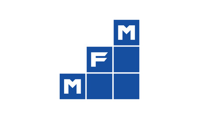 MFM initial letter financial logo design vector template. economics, growth, meter, range, profit, loan, graph, finance, benefits, economic, increase, arrow up, grade, grew up, topper, company, scale