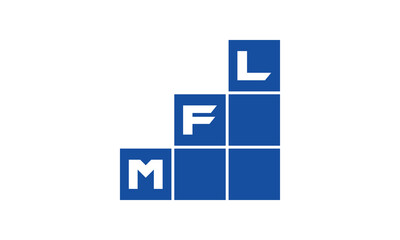 MFL initial letter financial logo design vector template. economics, growth, meter, range, profit, loan, graph, finance, benefits, economic, increase, arrow up, grade, grew up, topper, company, scale