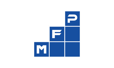 MFP initial letter financial logo design vector template. economics, growth, meter, range, profit, loan, graph, finance, benefits, economic, increase, arrow up, grade, grew up, topper, company, scale