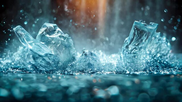 Magic crystal background abstract red glowing crystals with bokeh defocused lights