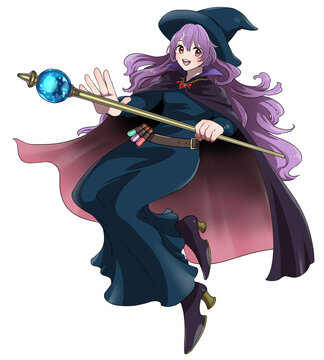 かわいい美少女魔法使いのキャラクター