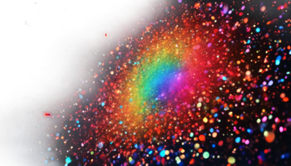 gital fractal Fantasy red bokeh galaxy. rendering. background. art. Rainbow black green Abstract orange confetti square 3D texture. blue background burst colours energy explosion fr