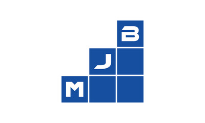 MJB initial letter financial logo design vector template. economics, growth, meter, range, profit, loan, graph, finance, benefits, economic, increase, arrow up, grade, grew up, topper, company, scale