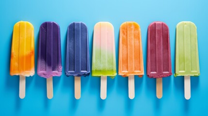 A collection of vibrant popsicles