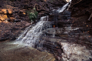 Eternal Flame waterfall in New York State, USA. 