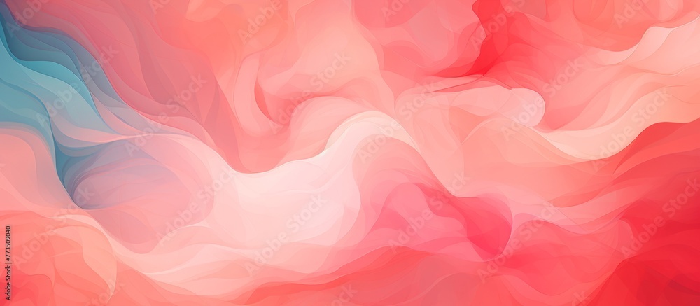 Poster abstract background featuring a design in shades of pink and blue with wavy patterns, creating a mes