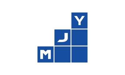 MJY initial letter financial logo design vector template. economics, growth, meter, range, profit, loan, graph, finance, benefits, economic, increase, arrow up, grade, grew up, topper, company, scale